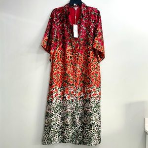 Niza multicolor floral print midi dress